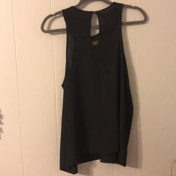 Charlotte Russe Black Tank With Gold Neck Detailing - Image 3