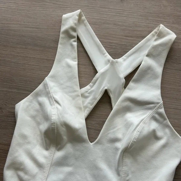 Free People NWT White V Neck Bodysuit - Image 5