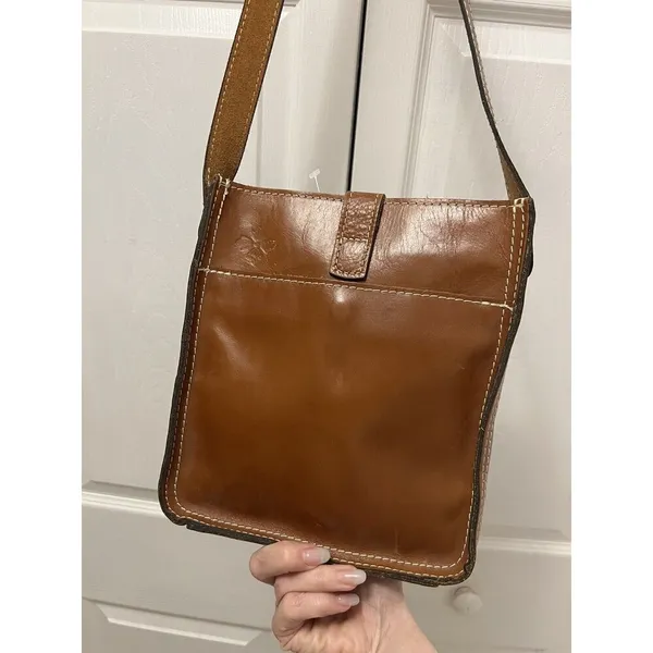 Patricia‎ Nash Venezia Smooth Heritage Crossbody Brown Leather saddle bag - Image 4