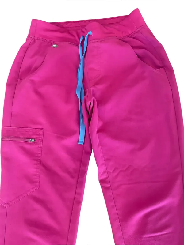 FIGS Zamora Joggers Scrub Bottoms Raspberry Sorbet Womens Size XXS Petite - Image 3