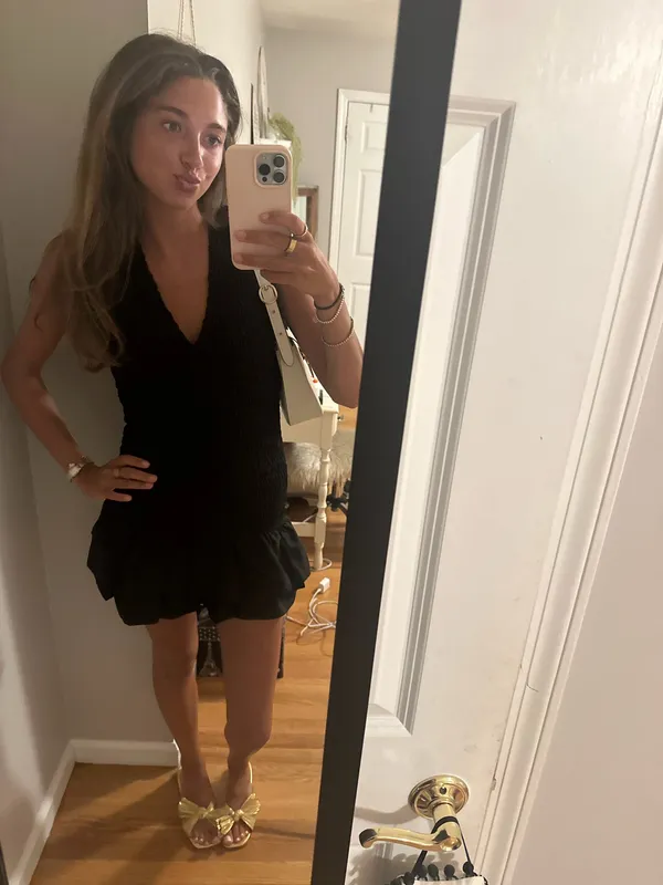 ZARA Ruffled Short Poplin Dress - Image 2