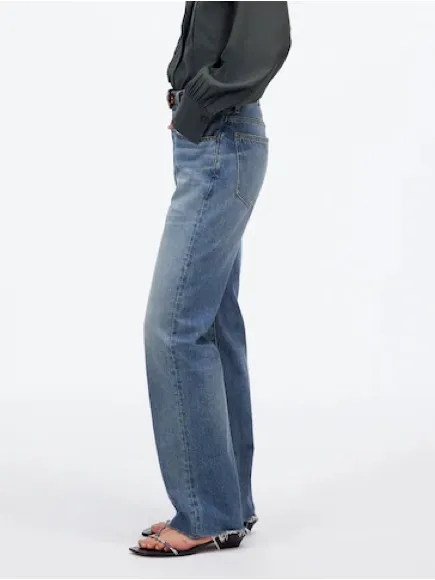 NWT Madewell The Dean Easy Straight Jean Petite Monessen Wash Rigid Size 27 P - Image 2