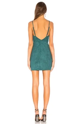 Revolve Superdown Carrie Mini Dress Suede - Image 2