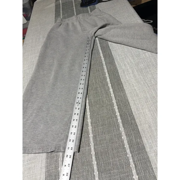 Womens Gray Wide Leg Sweatpants Elastic Waist‎ Lounge Pants small/med - Image 2