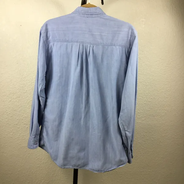 St. Stephen Collection Mens Button Down Shirt Size S Denim Cotton Long - Image 2