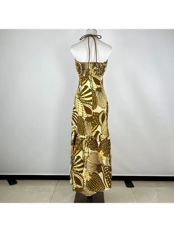 NWOT Farm Rio Sand Shell Linen Maxi Dress Size S - Image 6