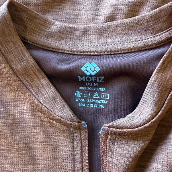 Mofiz Heathered Burnt Orange Quarter Zip fAthletic Dress Size M - Image 3