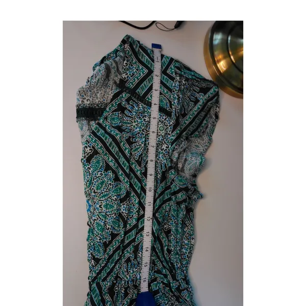 Apricot Womens Green Black Paisley‎ Diamond Crochet Button Maxi Dress US 10 NEW - Image 10