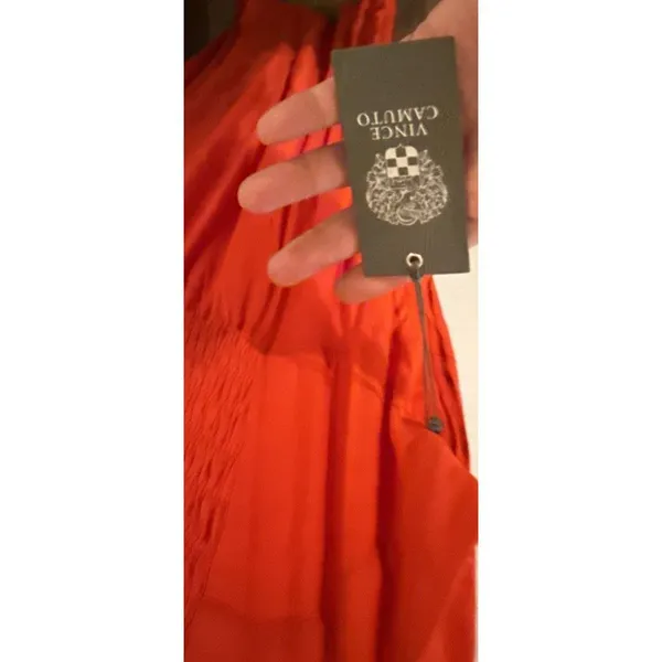 Vince Camuto Lobster Red Maxi Sun Dress Women's XL 56.5" Long New - Image 2