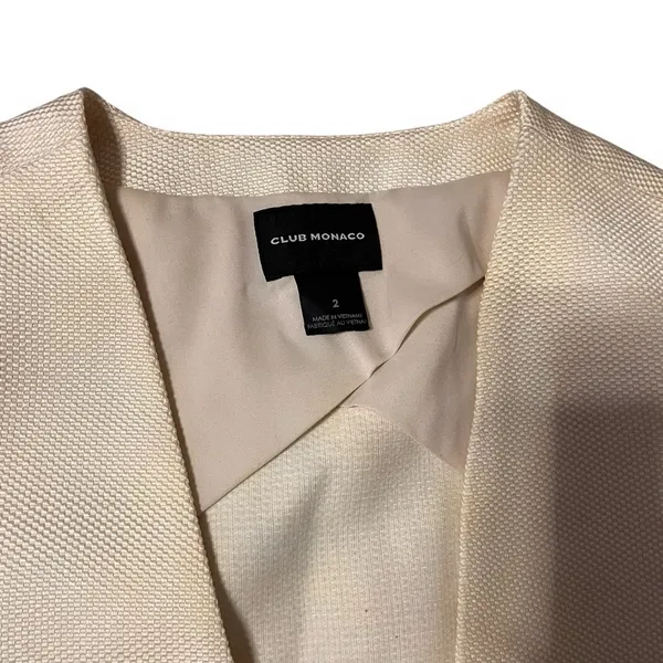 Club Monaco white wool women’s blazer size 2 - Image 6