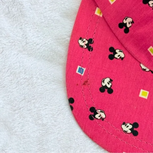 RARE Vintage 80s Mickey Mouse Hot Pink Cap Disney Atlas Compton USA Adult Size - Image 2