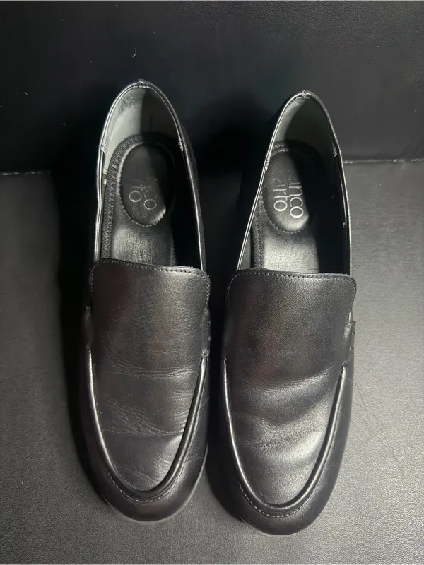 Franco Sarto Black Leather Loafers - Image 2
