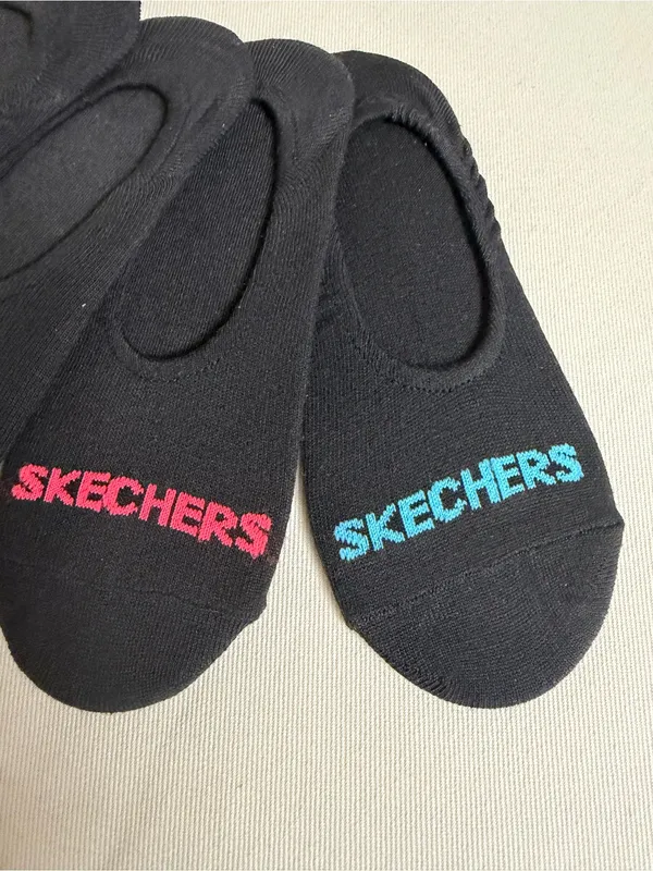Skechers Women’s Black No-Show Socks - Pack of 4 - Image 5