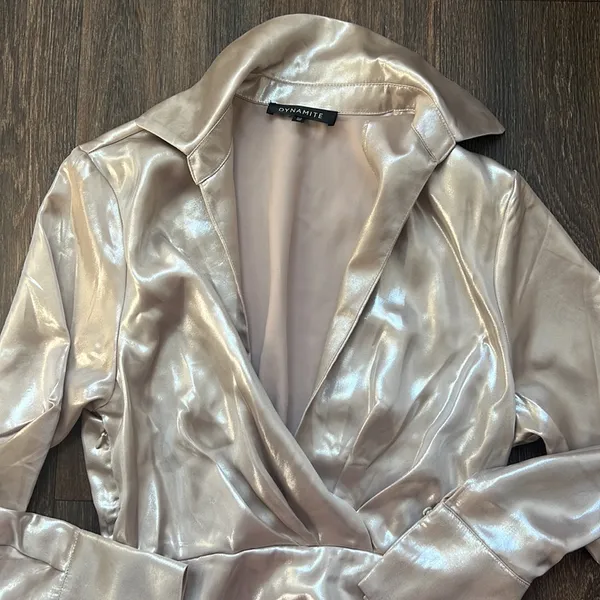 Dynamite Metallic Dress - Image 2