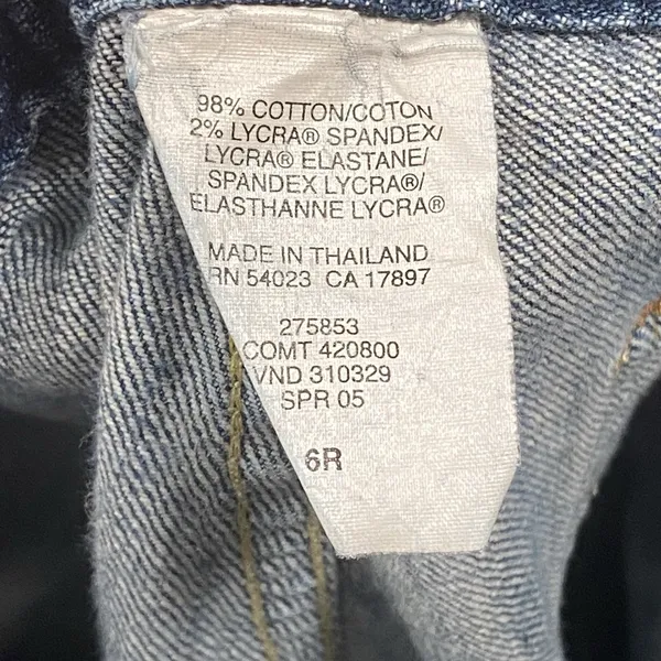 Gap Jeans Womens Size 6 Ultra Low Rise Cropped Blue Dark Wash Denim Buttons - Image 5
