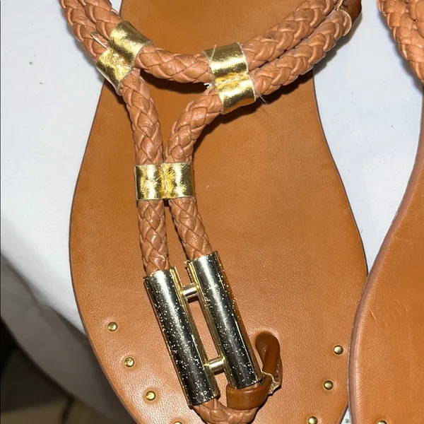Steve Madden Brown Metallic Sandals - Image 7