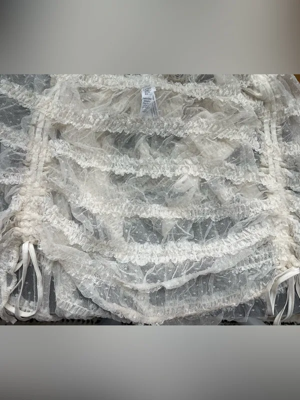 For Love & Lemons Cream Lace Tie-Strap Chemise - Image 4