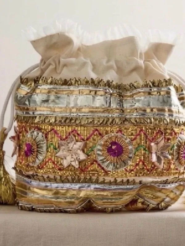 Free People One Season Sparkle Mini Holiday Sack New without Tags - Image 2