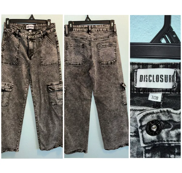 Black Faded Disclosure Jeans Size 28 - Image 2