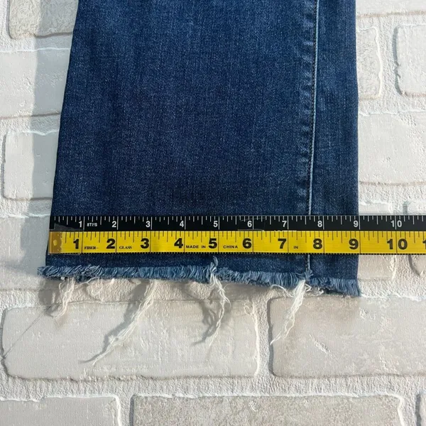 Judy Blue Jeans Womens 11/30 Blue Boot Cut Medium Wash Frayed Hem‎ Stretch Denim - Image 5