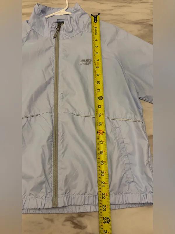 New Balance Full Zip Running Windbreaker Jacket Light Blue - Image 6