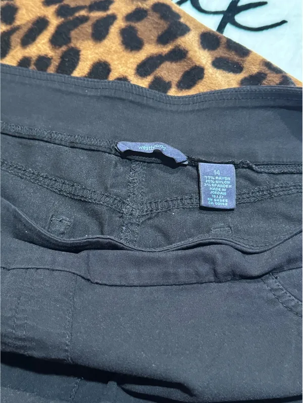 Westbound Women's Capri Pants, Black, Size 14 - Image 4