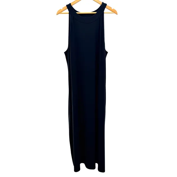 J. Jill Womens Black Sleeveless Maxi Dress Side Slits Pockets‎ 3X 2X NWT - Image 2