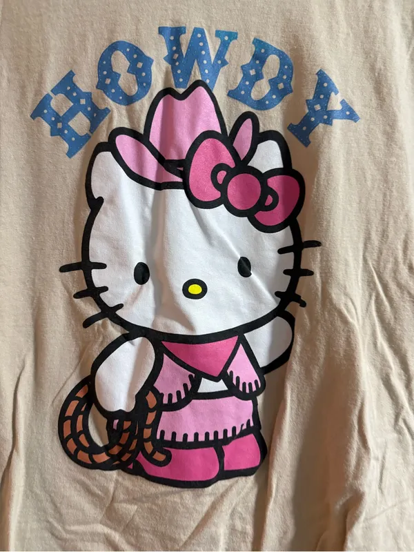 Women Howdy Hello Kitty Graphic T-Shirt - Image 2
