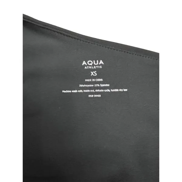 Aqua Athletic Women's One-Shoulder Sports Bra Black XS Activewear NWT - Image 5