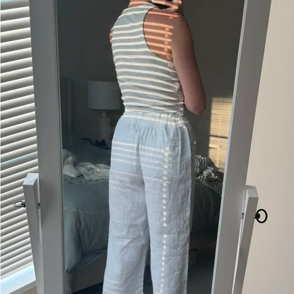 Athleta White Linen Pants - Image 12
