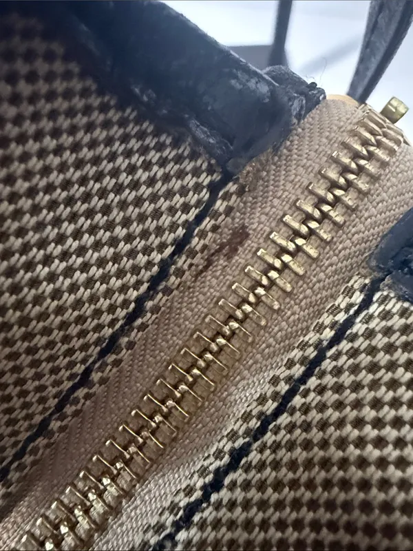 Chloé Canvas & Black Leather Satchel Crossbody Bag Gold Hardware - Image 12