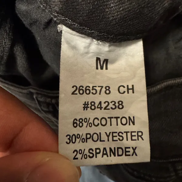 2027‎ | NWT Flamingals High Rise Straight Leg Faded Charcoal Jeans Women M - Image 6