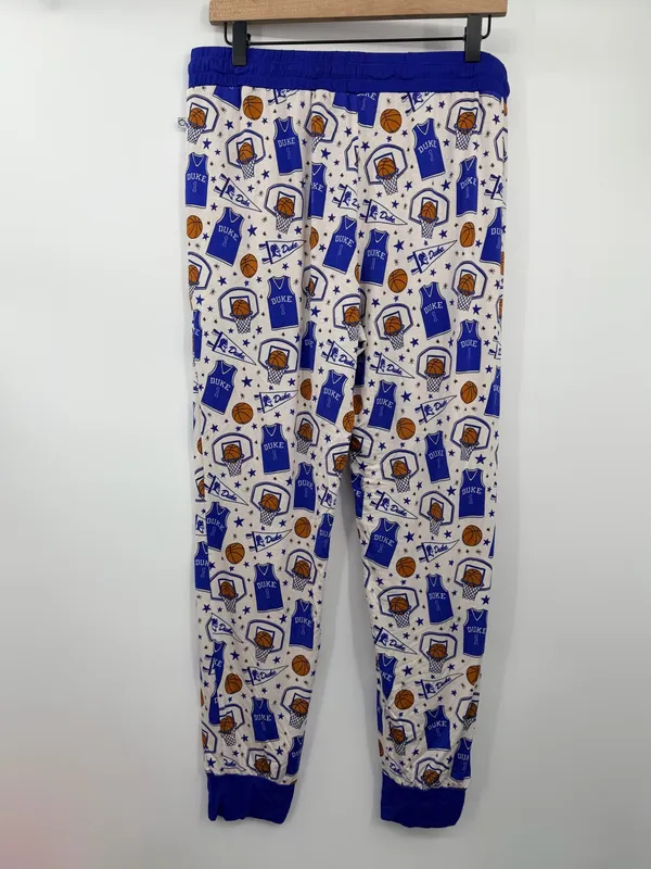 Monkeeroos Duke Blue Devils Basketball Bamboo Pajama Jogger Pants M - Image 3
