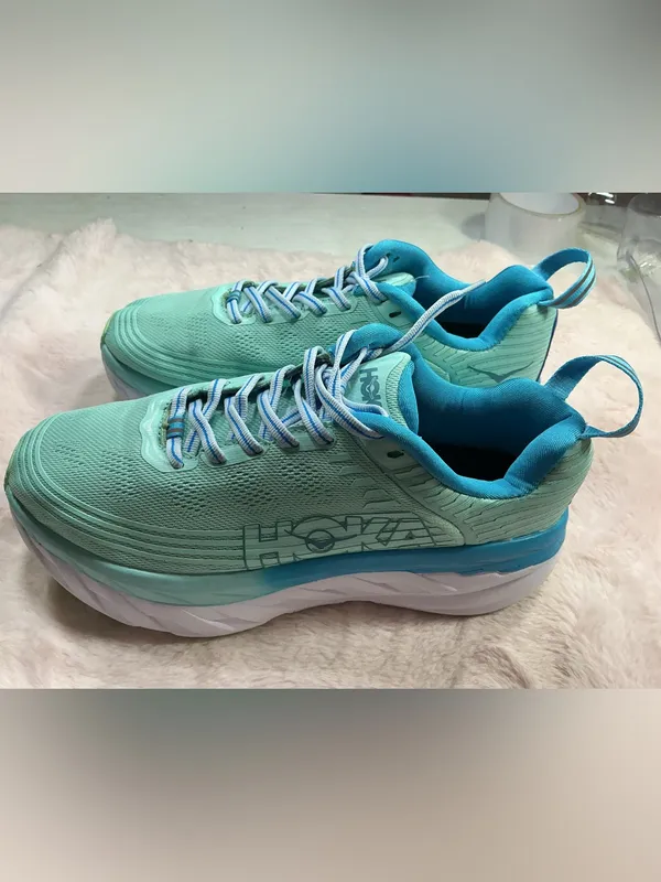 Hoka One One Women's Mint Aqua Running Shoes 176 - Image 3