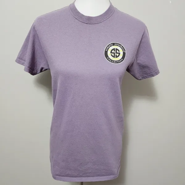 Simply Southern Dusty Lavender Be The Light Graphic Tee Size Small - Image 2