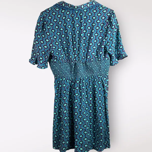 NWT Urban Outfitters Mini Dress Small Petite Blue Retro 70s‎ Funky Summer Party - Image 5