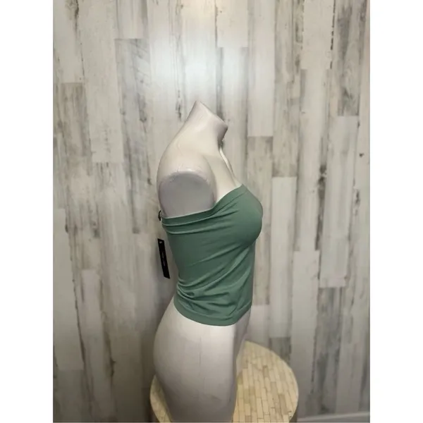 Moa Moa Green Strapless Tube Top Women’s Medium Stretch Bandeau Top - Image 4