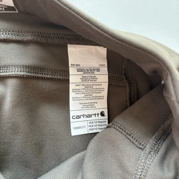 Carhartt Leggings Women's Medium‎ Green Force Fitted Lightweight Utility 103609 - Image 7