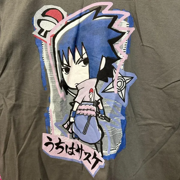 Naruto Shippuden Chibi Style Sasuke Uchiha Anime Tee L - Image 2