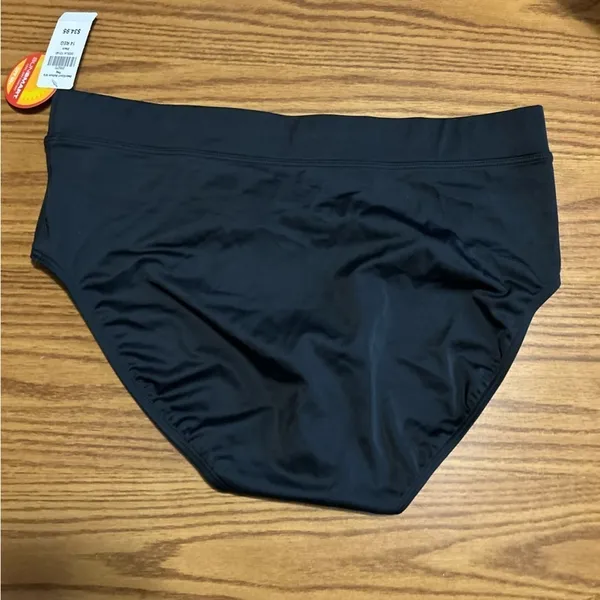 NWT L.L. Bean Women's Swim Bikini Bottom Solid Black Classic Size 14 REG - Image 3