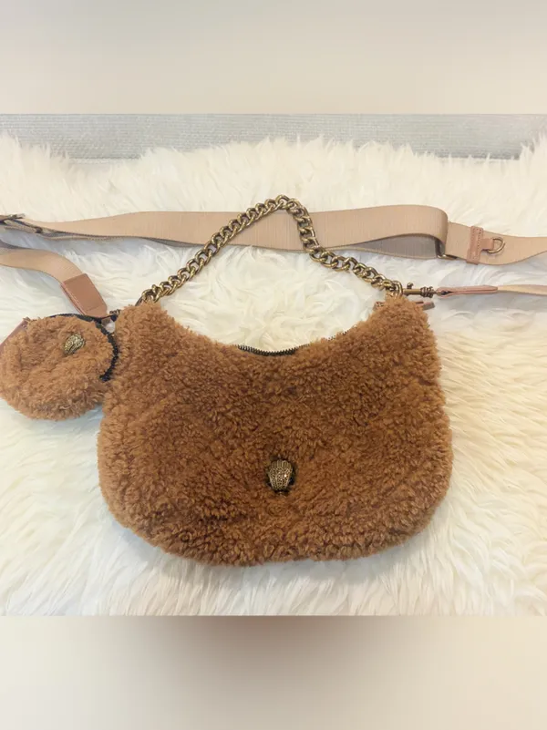 Kurt Geiger Brown Fur Shoulder/Crossbody Bag EUC - Image 3