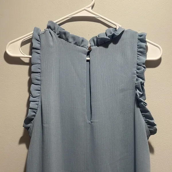 VICI Light Blue Ruffle Mini Dress - Image 4