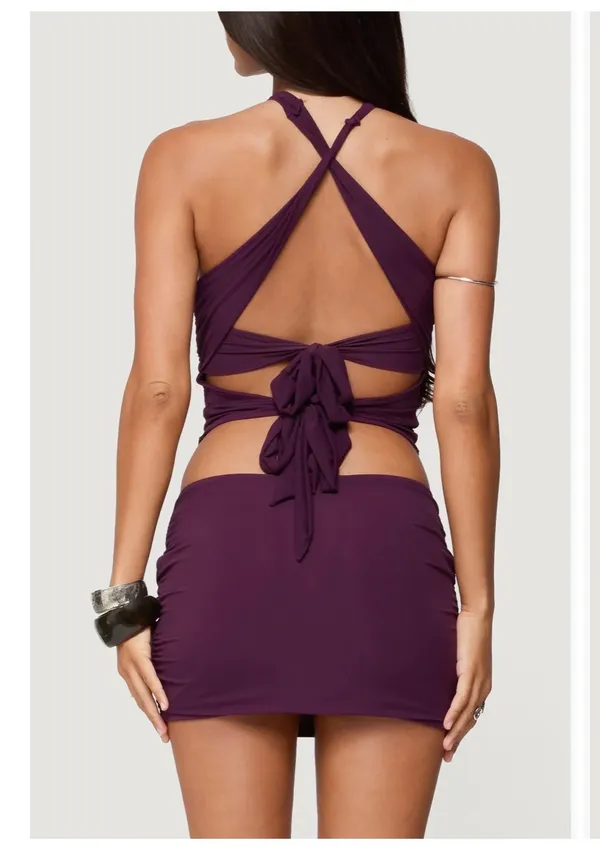 Edikted Maggi Tie Back Halter Top - Image 2