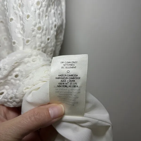 Alice+Olivia SHANTELLA TIERED BUTTON MAXI DRESS in Off White 10 Rush Sorority - Image 12