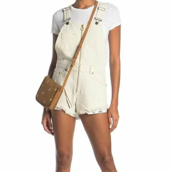 ✨ White Sunkissed Denim Overalls Romper/Jumpsuit✨ - Image 9