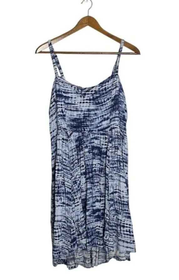 Torrid Plus Size Smocked Mini Challis High Low Tie Dye Skater Dress - Image 2