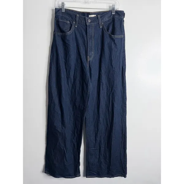 NEW Levi's Cinch Baggy Jean High Rise Dark Wash 30 X 31 Normcore 90s Minimalist - Image 2