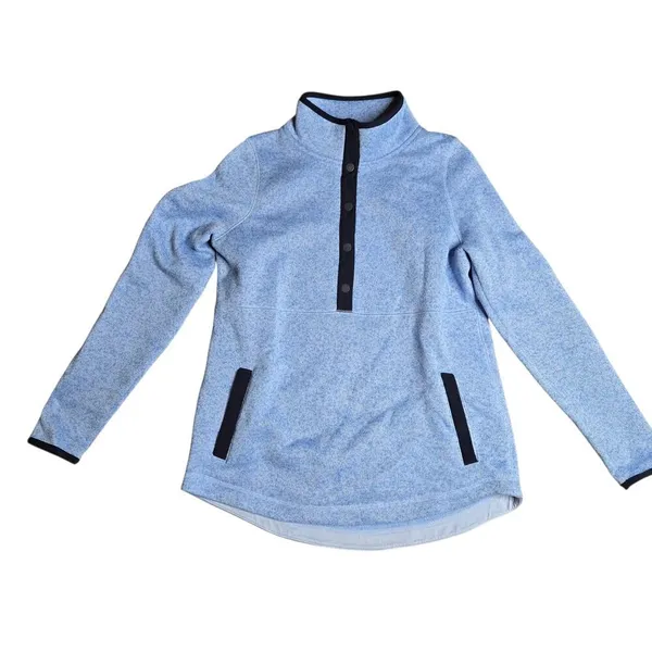 Vineyard Vines Sweater Fleece Snap-Placket Pullover In‎ Blue Size: S - Image 2