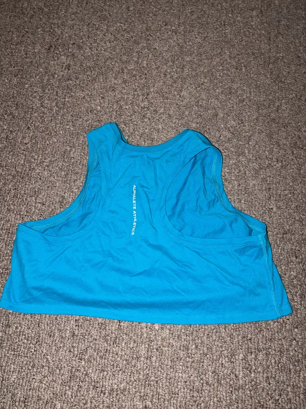 Alphalete flowy cropped tank top blue - Image 2