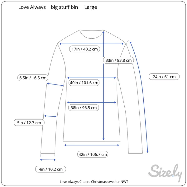 Love Always Cheers Christmas sweater NWT - Image 9
